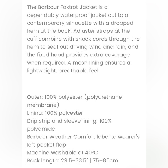 Barbour Men’s Foxtrot Waterproof Jacket XXL - Picture 12 of 16